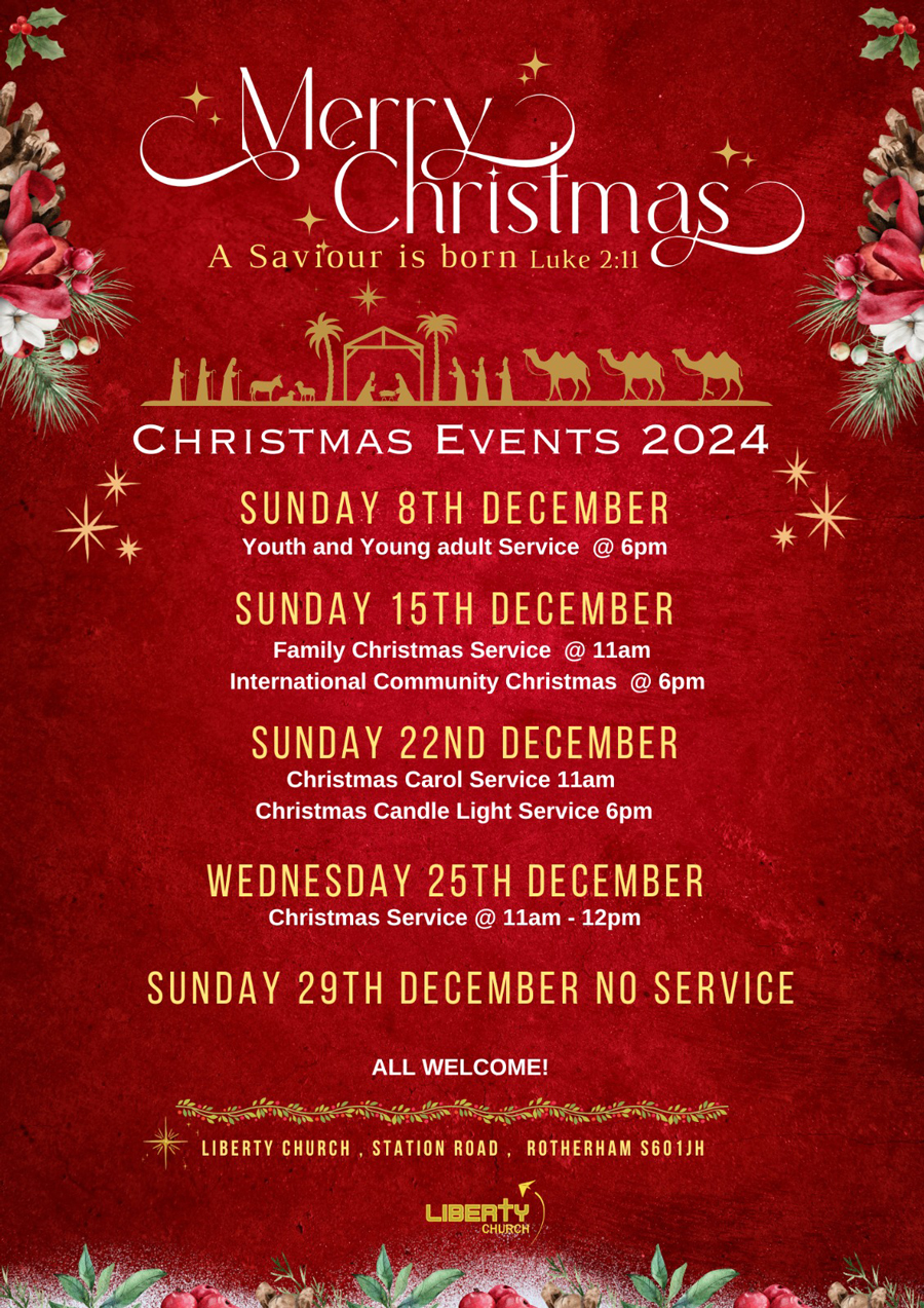 Christmas Events 2024 at Liberty Church Rotherham