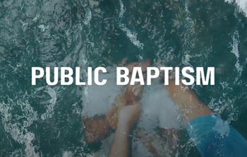 Public Baptism at Manvers Lakes in Rotherham